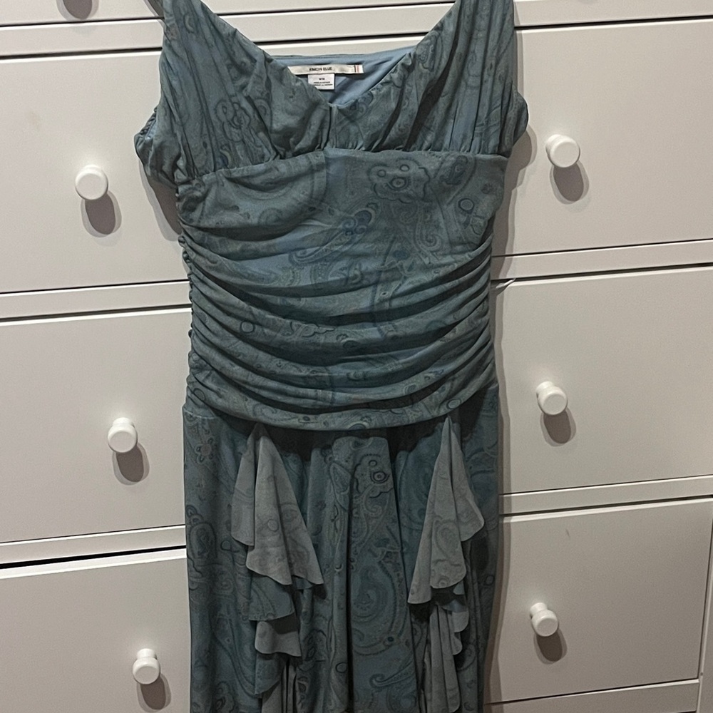 Kimchi Blue Green Asymmetrical Dress